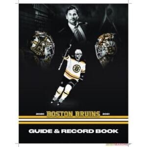 Boston Bruins Guide and Record Book 2020 2021 Cover On 12x8in Metal Sign